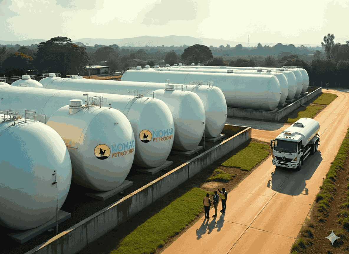 Modern petroleum storage facility at Nomad Petrochem Kenya